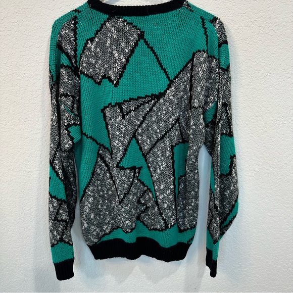 Vintage Sam & Max Abstract Green Sweater - Picture 8 of 10